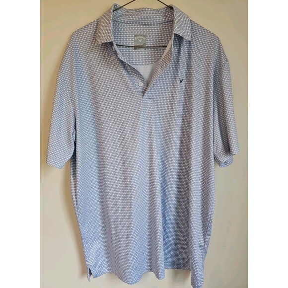 Callaway Opti-Dri Golf Short Sleeve Polo Performance Blue / Gray Men's Size L - Picture 1 of 5